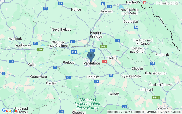 Kaart met locatie Zámek Pardubice
